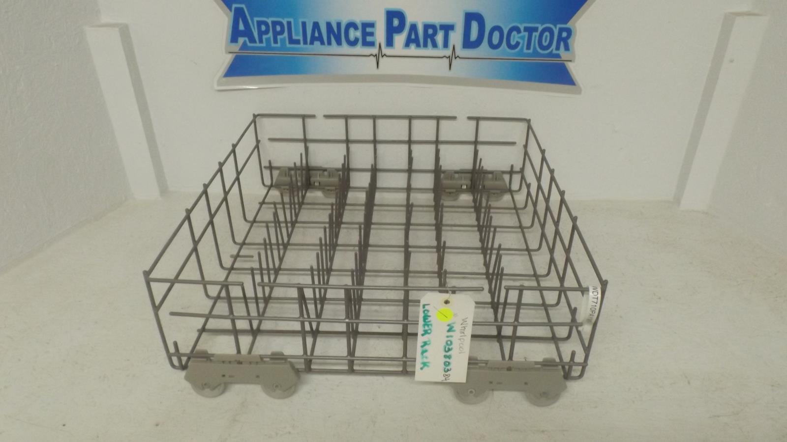 WHIRLPOOL DISHWASHER LOWER RACK W10380384 USED WHIRLPOOL DISHWASHER LOWER RACK W10380384 USED
